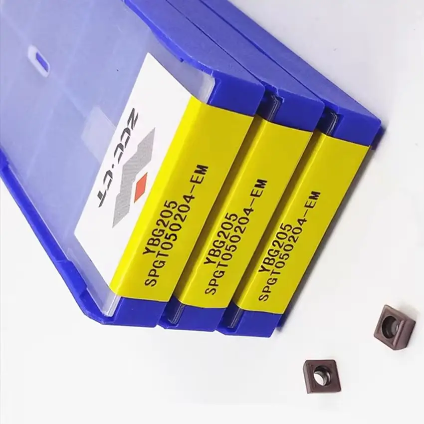

SPGT050204-EM YBG205/SPGT060204-EM YBG205/SPGT07T308-EM YBG205/SPGT090408-EM YBG205 ZCC.CT CNC carbide inserts 10pcs/box
