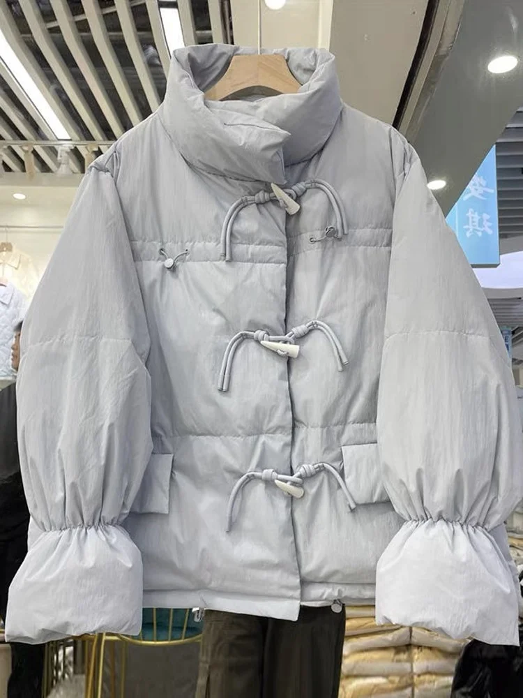 아카데믹 슬레 여성용 다운 재킷 2024년 신상 겨울 루즈핏 경량 소형 겨울 외투 브레드 슬레 폴리에스터 섬유