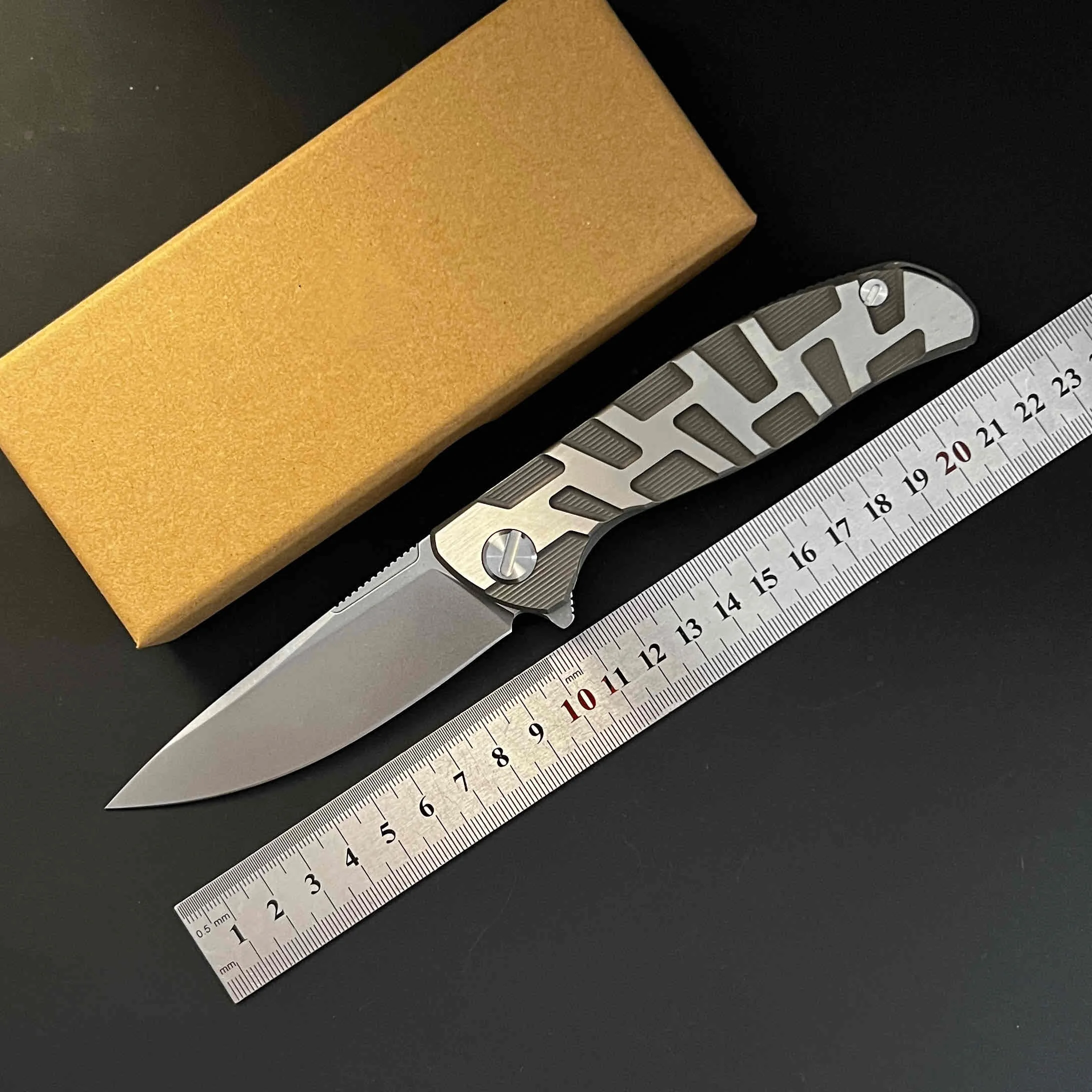 

New F95T Folding Knife 9CR Blade Material Titanium Alloy Handle Outdoor Camping Fishing Portable Practical EDC Tool Fruit Knife