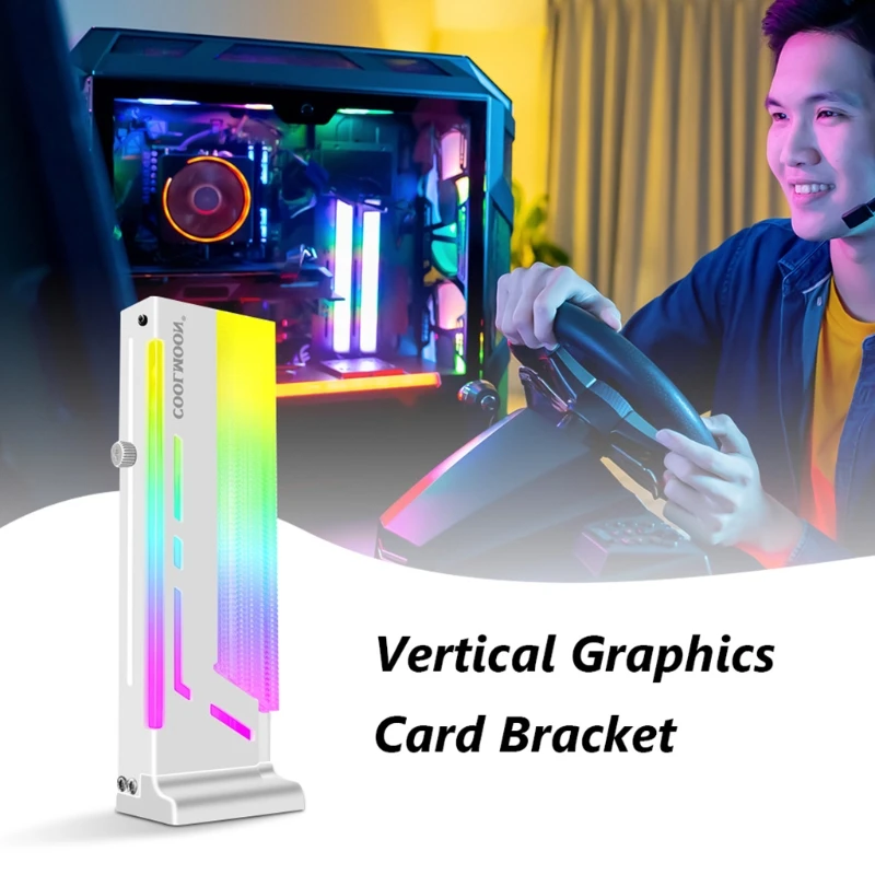 Graphics Card Bracket RGB Vertical Support Frame ARGB Sync jack Card Sag Holder/Holster Bracket Length Height Adjustable