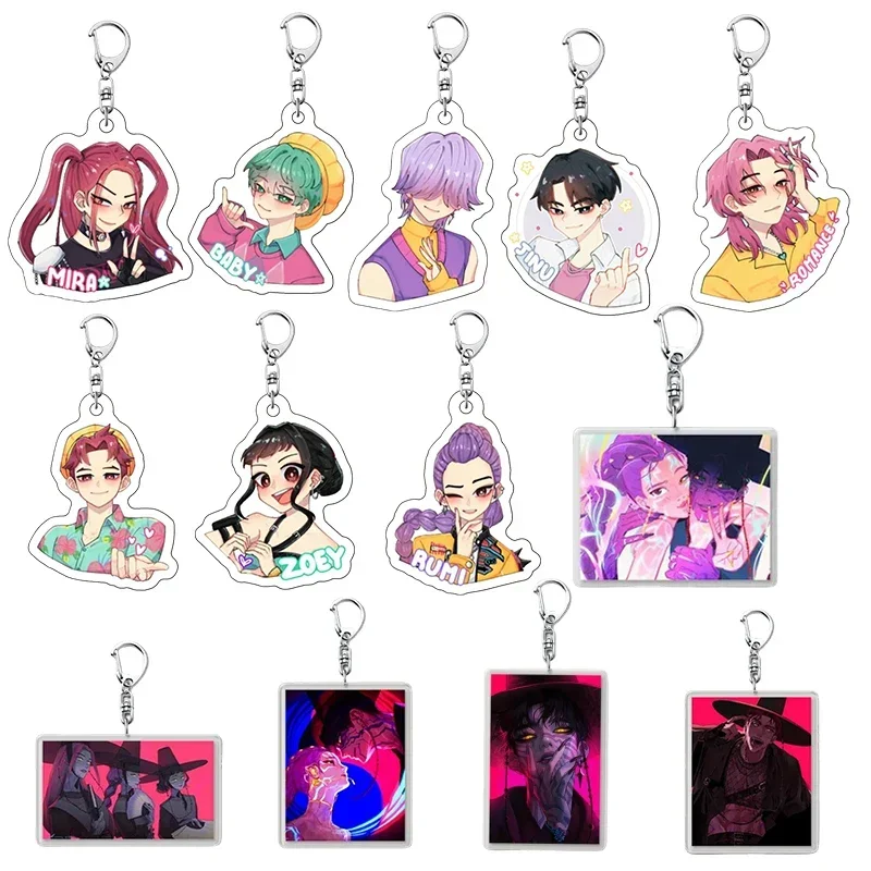 @@@K البوب شيطان هنتر سلاسل المفاتيح Kpop DDemon هنتر حفلة عيد ميلاد الحسنات هدية القلب القلائد أساور Huntrix سلاسل المفاتيح #4