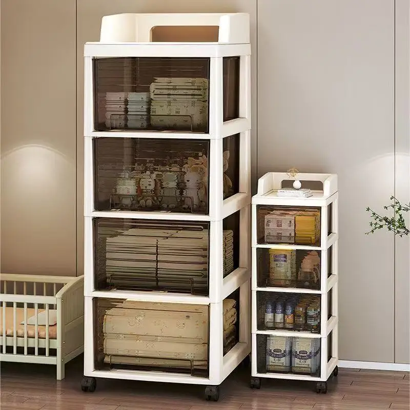 Movable Multilayer Drawer File Storage Cabinet Heavy Duty Plastic Filing Cabinet Data Storage Cabinet Organizing Cabinets