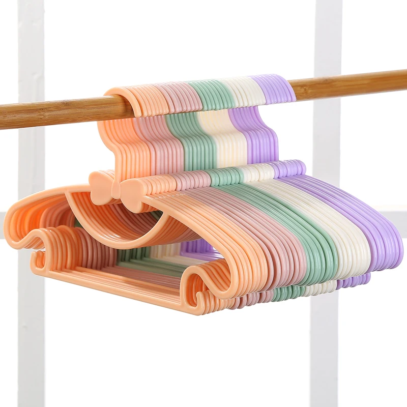 10pcs Children Hanger Wardrobe Organizer Kids Hangers  Baby Clothes Hangers Drying Rack Plastic Closet Organizer Laundry Hangers