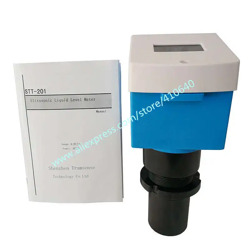 10m Ultrasound Liquid Level Meter Ultrasound Material Quantity Sensor 1% Precision For Sewage Treatment Water Hydrological