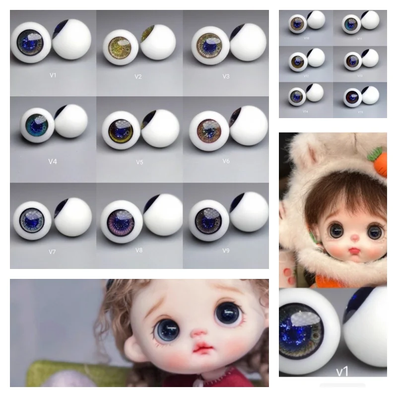 10MM/ob11 Glass Eye DIY Ultra-light Clay Stone Plastic/clay Making Cartoon Character Eyes Eyeball Accessories Auxiliary Tools