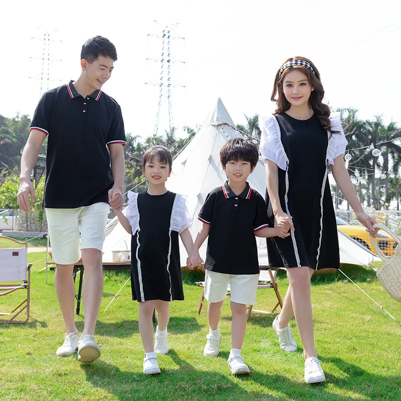 Family Matching Clothes Parents and Children Oufits Mother and Daughter Dress Equal Father and Son Sets Brother Sister Clothing