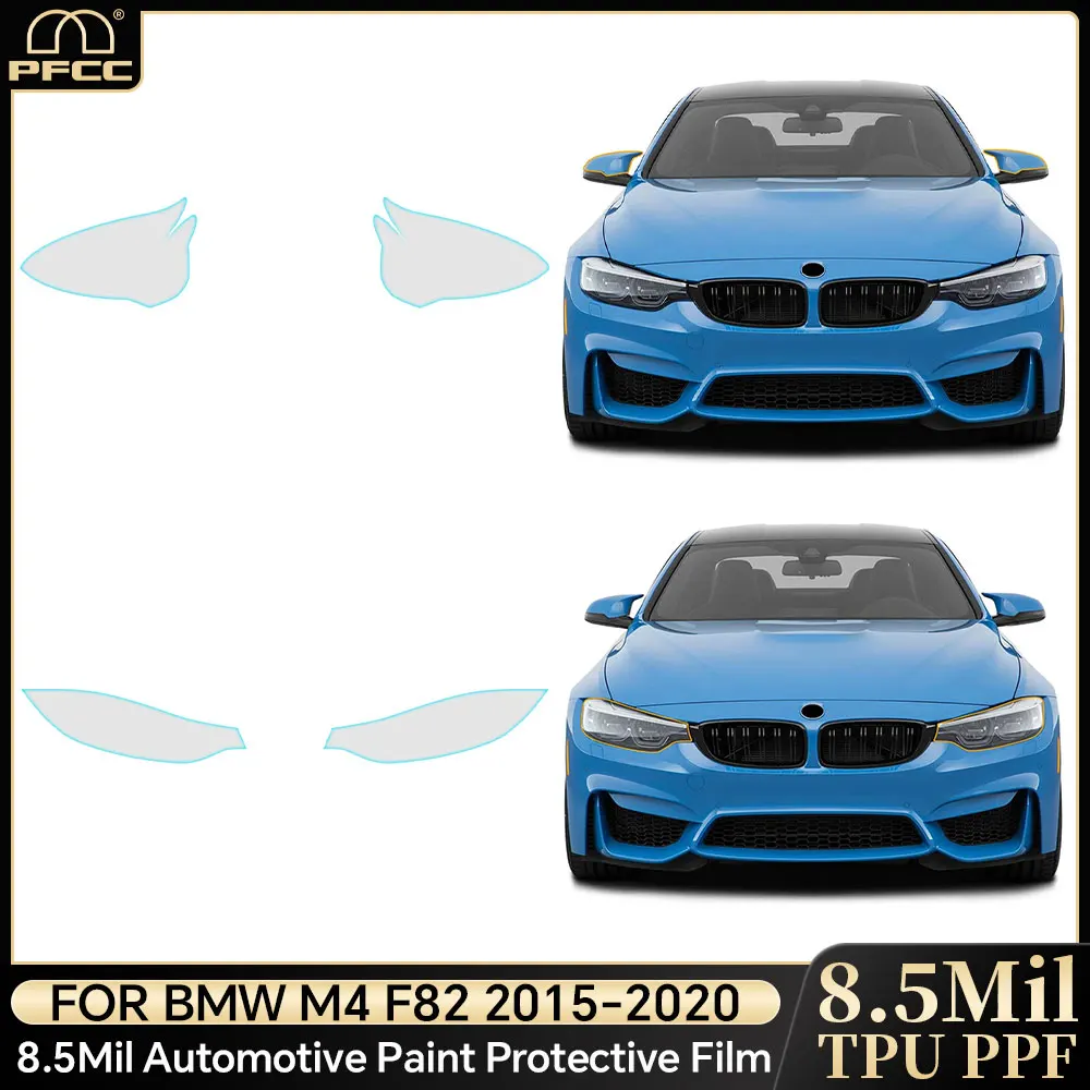 

Car Paint Protection Film for BMW M4 F82 2015-2020 Car Transparent Headlight Rearview Mirror Film TPU PPF Clear Sticker