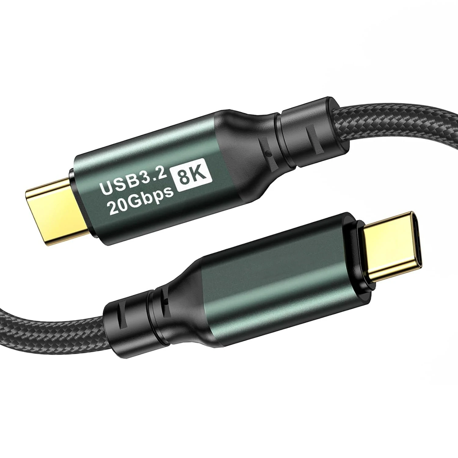 20Gbps USB‑C 3.2 Video Cable 8K Video Output Type‑C Male to Male 100W Cord PD Charging for Monitor Docking Station Laptop SSD