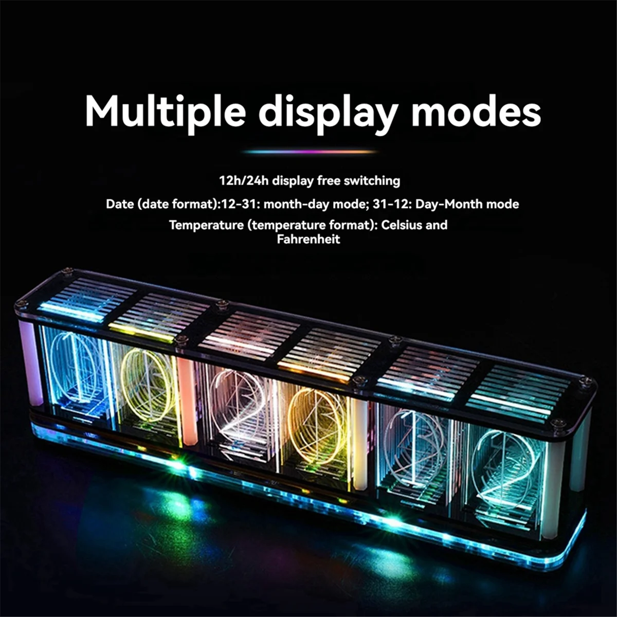 #63Y Industrial & Scientific,Digital LED Alarm Clock Kit Large Font 6-Digit Electronic Clock DIY,Plastic