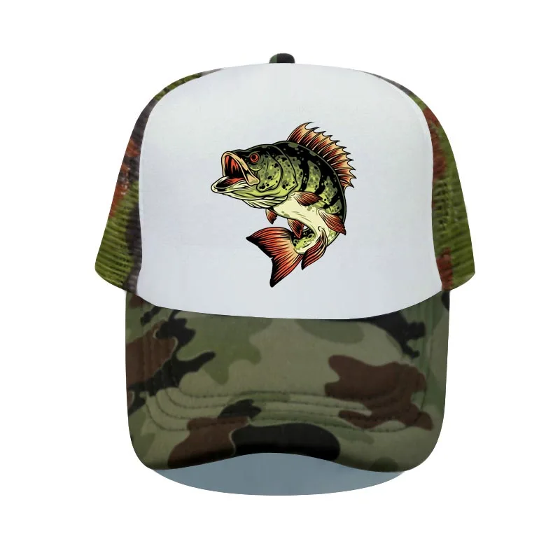 Bass Shark Fishing Deer Hunting Baseball Cap Bass-Pro Outdoor Sun Visor Snapback Hat Adult Green Fisherman Trucker Hats YP025