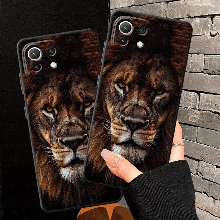 حافظة لهاتف Xiaomi Mi 13 14 15 Pro 11 12 13 Lite 12X 10T 11T 12T Pro Lion