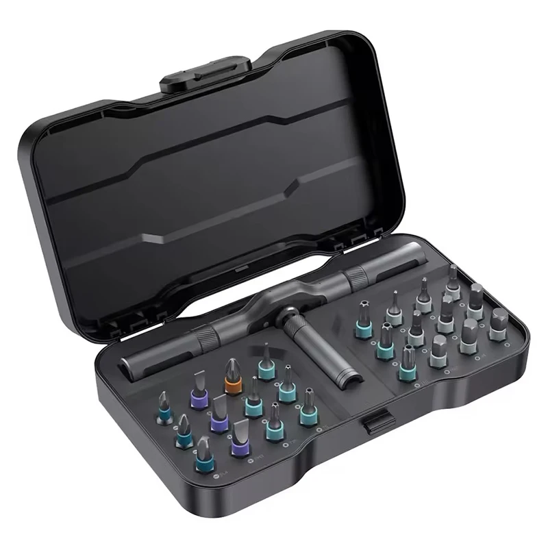 

24-in-1 Multifunctional Screwdriver and Ratchet Wrench Set Magnetic Tip Hand Tools Set Home DIY Various Tasks Maintenance Kit