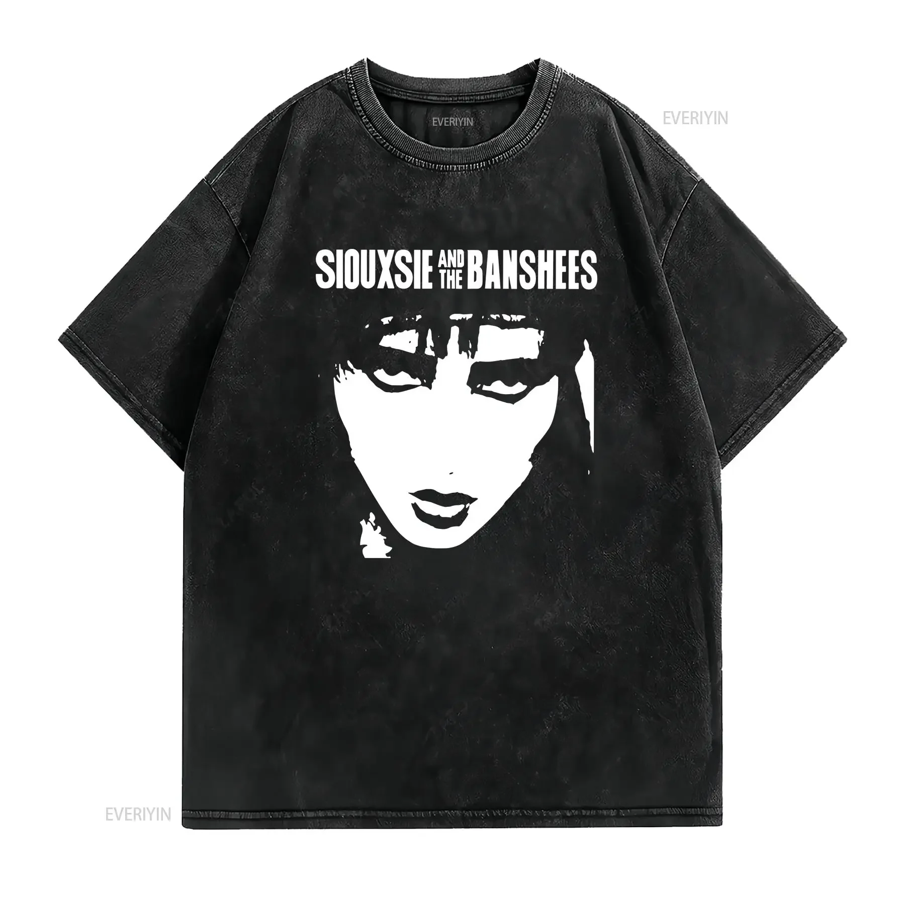 Vintage 90's Siouxsie and The Banshees Black T Shirt For KH6822 vintage Washed graphic fashion Casual streetwear Stylish Soft