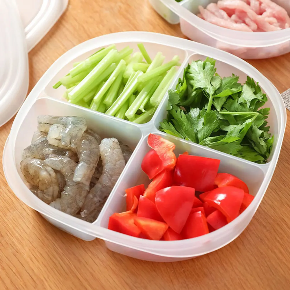 

2pcs Fresh-Keeping Food Storage Containers High-Grade Pp Material Airtight Fridge Preservation Boxes For Vegetables Fruits