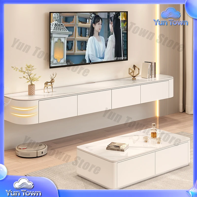 Nordic Trendy Tv Stand Premium Floating Nordic Floating Tv Stand With Drawers Living Room Meuble Télévision Salon Home