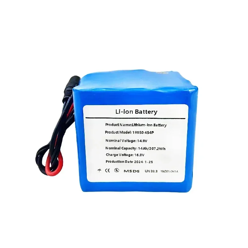 يتم استخدام حزمة بطارية الليثيوم القابلة لإعادة الشحن 4S4P 14.8V 14Ah BMS على نطاق واسع في الدراجات البخارية والدراجات الثلاثية والمركبات الأخرى + شاحن 2A