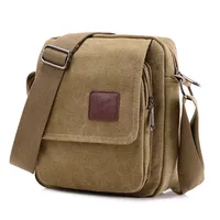 Bolso cruzado informal, bolso cruzado de lona retro para hombre, adecuado para salir y desplazamientos diarios, bolso de hombro