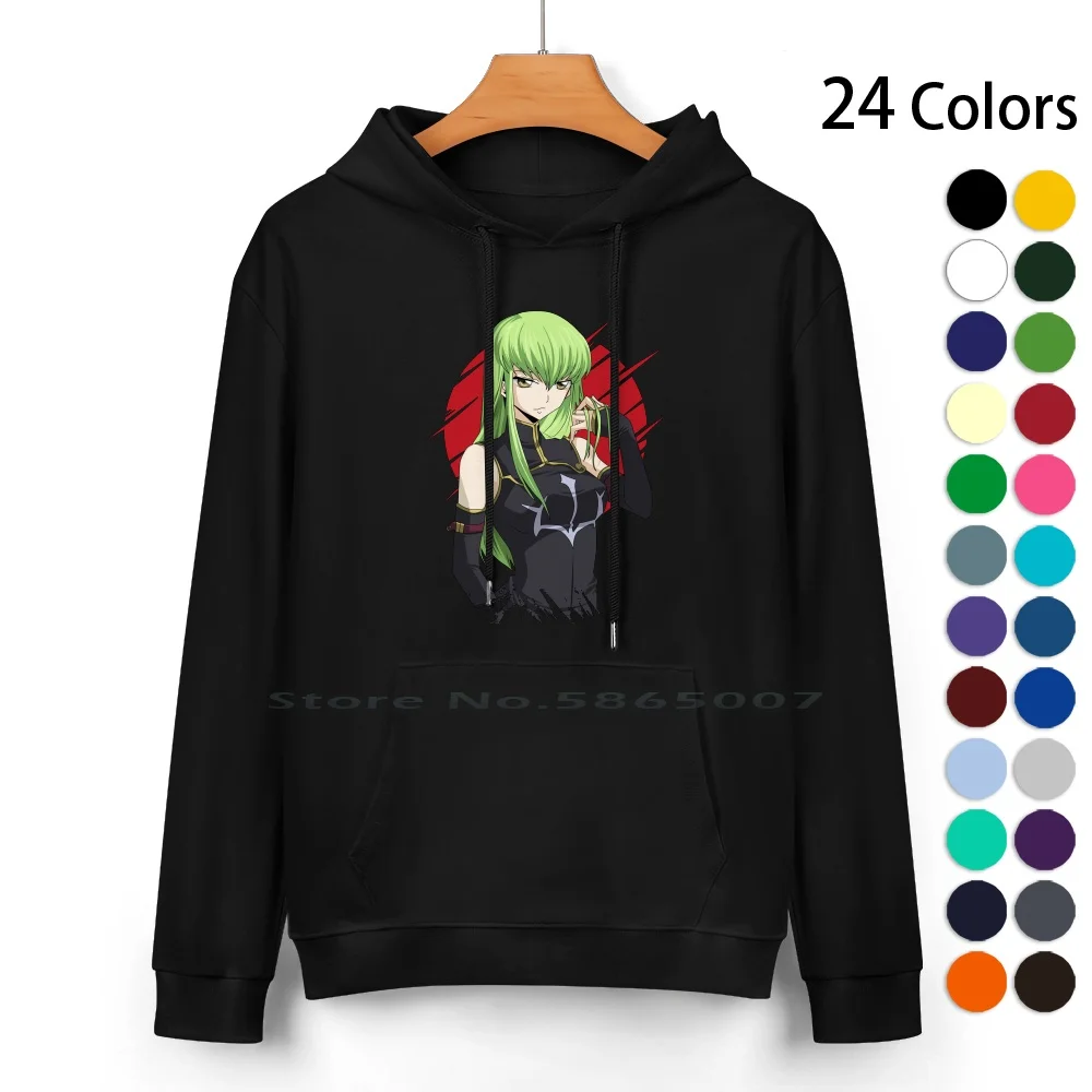 - C.c. Pure Cotton Hoodie Sweater 24 Colors Anime Cc Firebird Gto Japanese Lelouch Lamperouge Lelouch Vi Britannia Manga