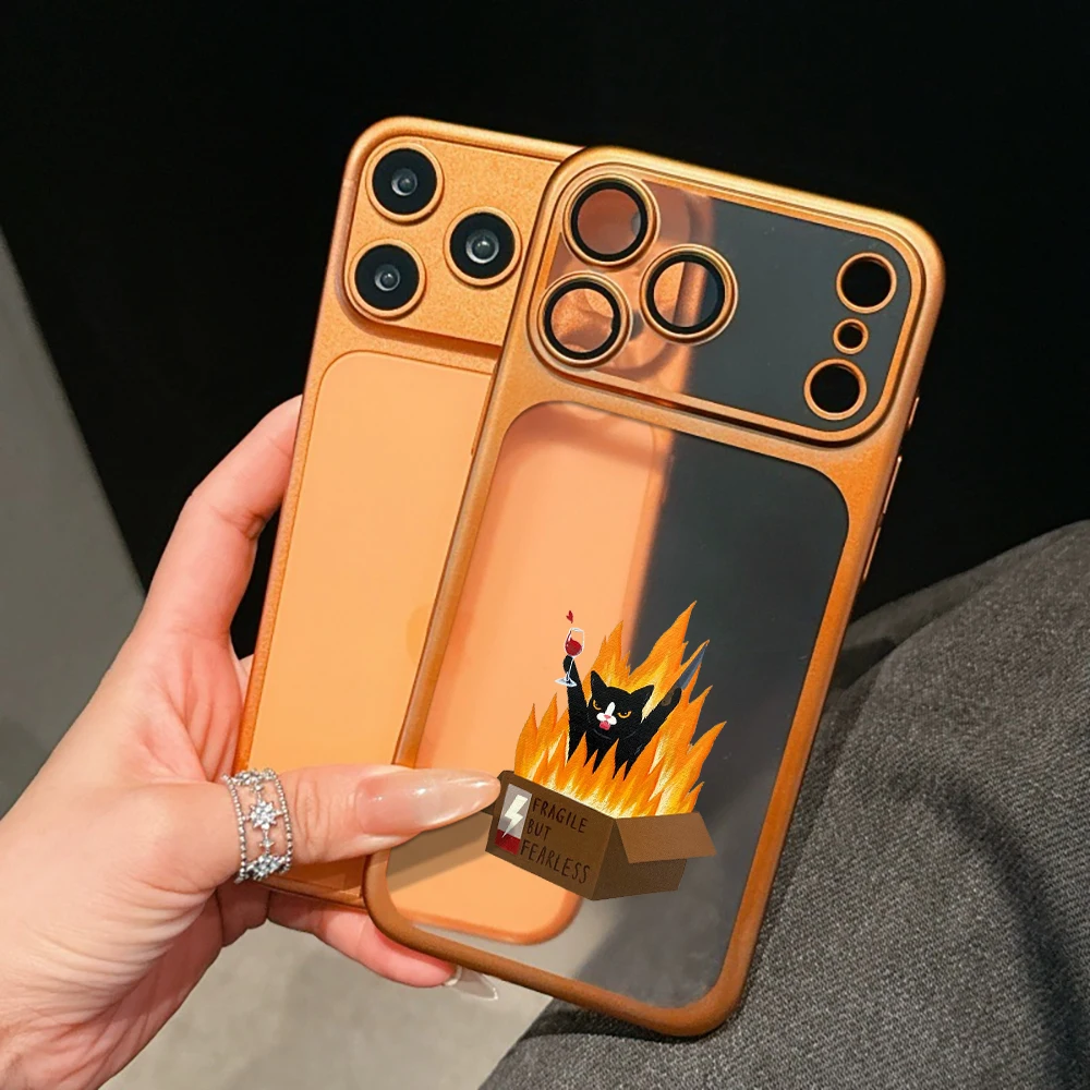 Lustige Schwarze Katze INS Niedliche Hülle für iPhone 13 15 Pro Max Hüllen iPhone 17 12 ProMax 11 14 16 17 Plus 17 Air Mattierte Beschichtung Hülle – Detail 3