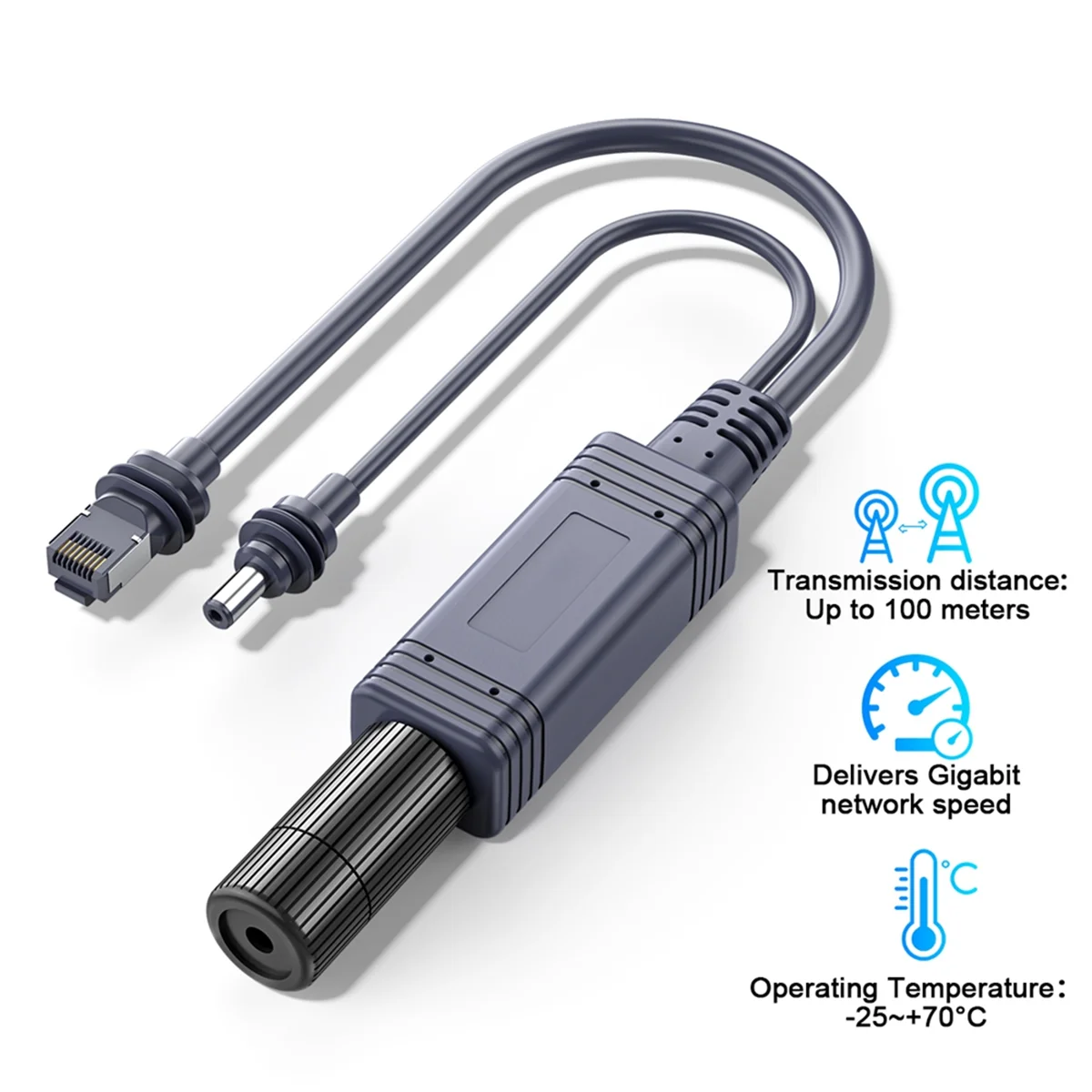 Supernew  100W Isolated Gigabit POE Splitter RJ45 Interface 1000Mbps Speed and Reliable DC Power Output for Starlink Mini Dishy