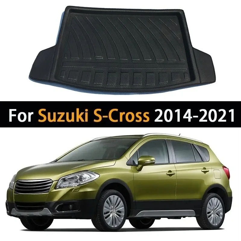 For Suzuki NEW SX4 S-Cross 2014-2021 Crossover JY Car Rear Trunk Mat Waterproof Floor Liner Parts Tray Boot Carpet Accessories