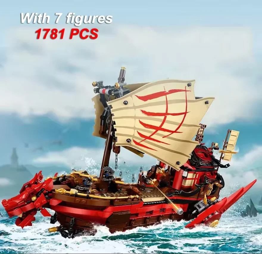 متوافق 71705 Destiny Bounty Ship اللبنات قارب التنين الدير الطوب لعب لصبي الأطفال هدايا عيد الميلاد #1