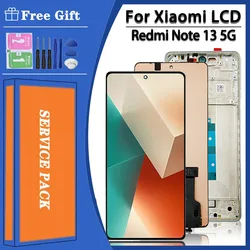 6.67“Screen for Xiaomi Redmi Note 13 5G 2312DRAABG Lcd Display Touch Screen for Redmi Note13 Screen with Frame Replacement