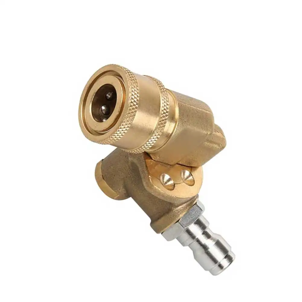 Pressure Washer Swivel Coupling 4500 PSI 1/4 Inch Quick Connect With 5 Spray Nozzle Tips 90 Degree Rotation For Cleaning Tool