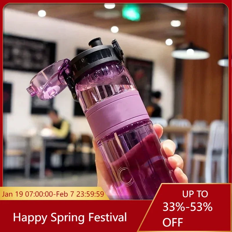 500ML Portable Sport Water Cup Couples Student Plastic Mug Large Capacity Outdoor Travel Sport Water Bottle Water Container