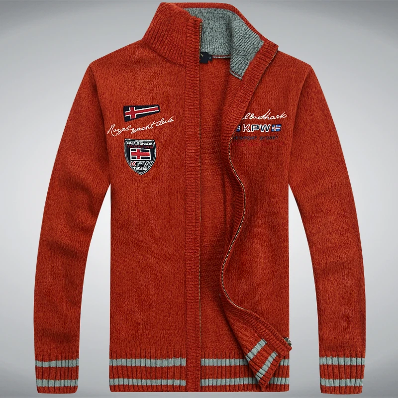 Suéter de algodón para hombre, cárdigan informal, color blanco y rojo, chaqueta de invierno, otoño, 2022