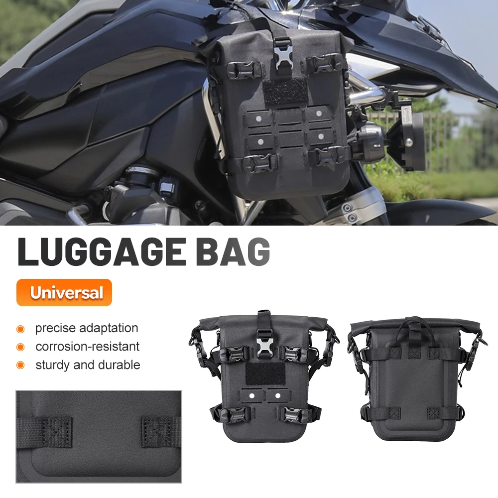 Multifunctional Motorcycle Crash Bar Bag Waterproof Moto Side Saddle Bag Universal Motorbike Tail Luggage Pannier for Touring