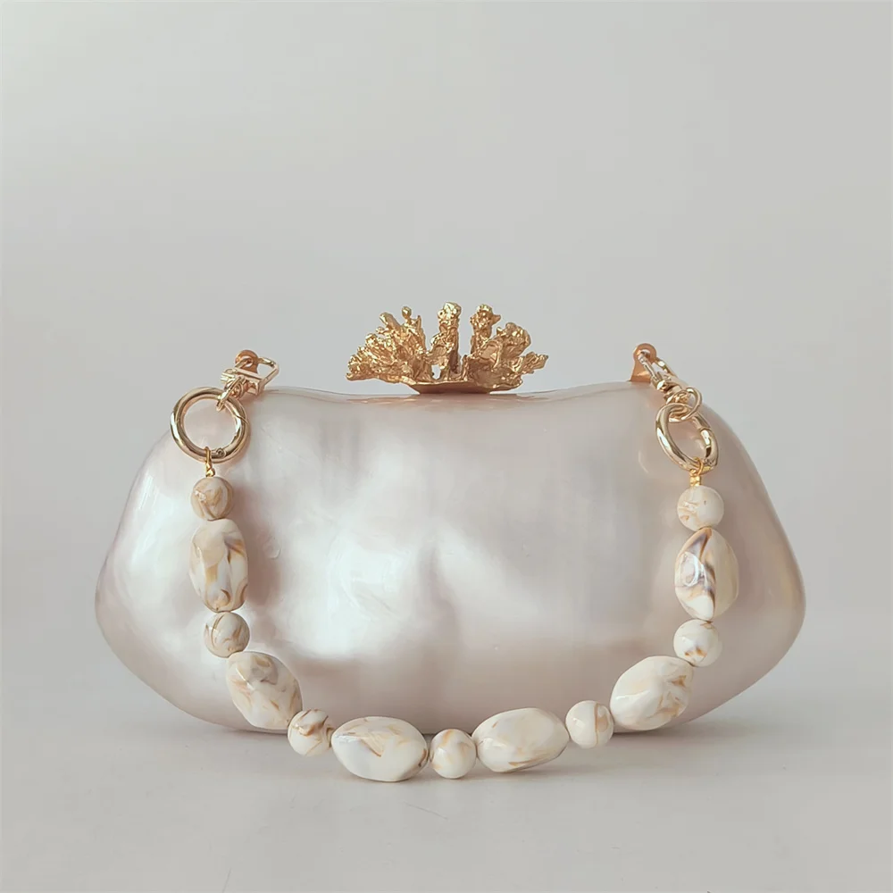 

Женская дизайнерская акриловая сумка-клатч в форме ракушки с цветочным узором, вечерняя сумка, пляжная сумка, сумка для летних вечеринок и свадеб, сумочка и клатч.