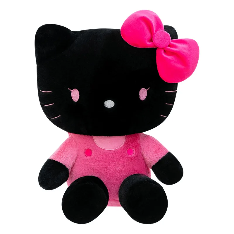 30/40/50cm Black Pink Hello Kitty Plush Toy Fluffy Sofa Cushion Desktop Room Decor Companion Doll Sleep Soothing Doll Girl Gift view 6