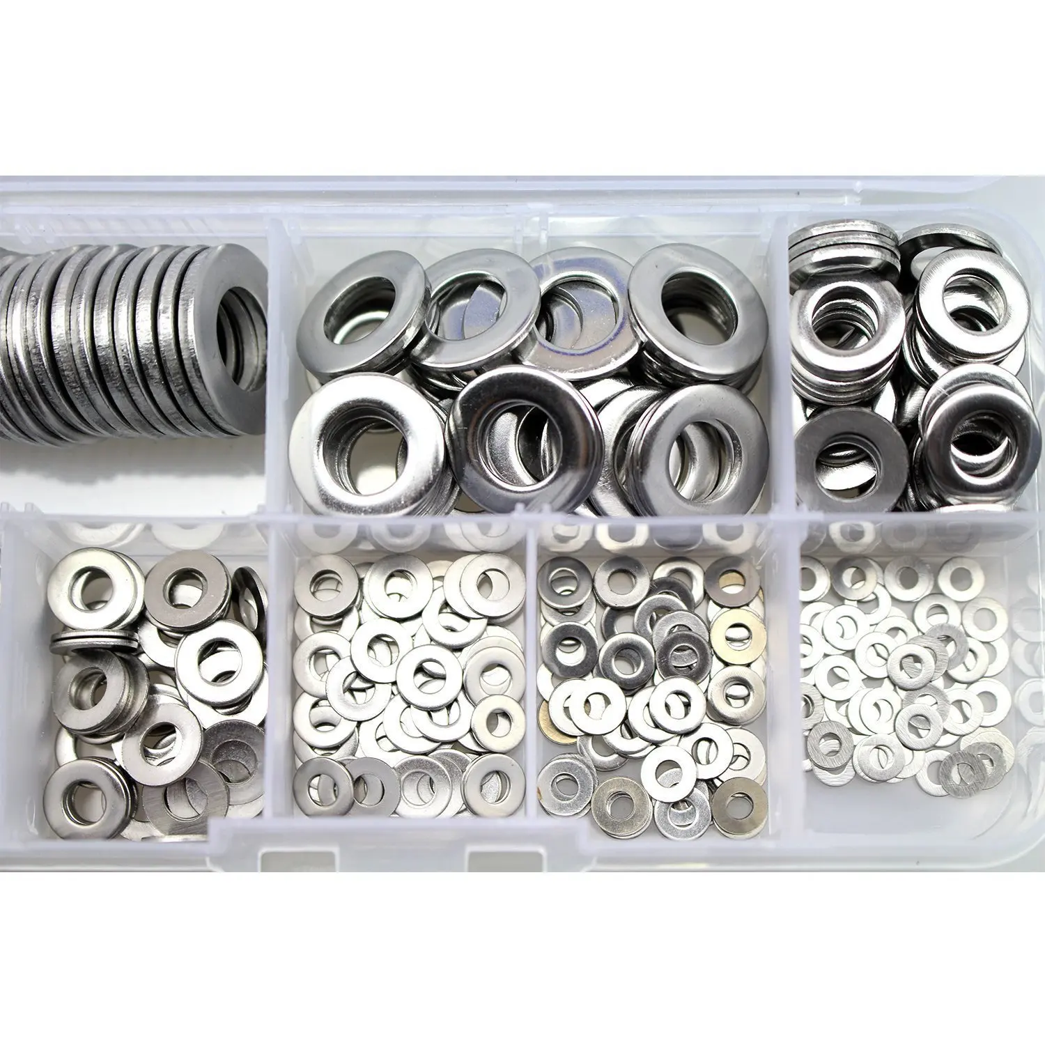 360PCS M2-M10 304 Stainless Steel Gasket Flat Gasket Enlarged Thickened Circular Meson