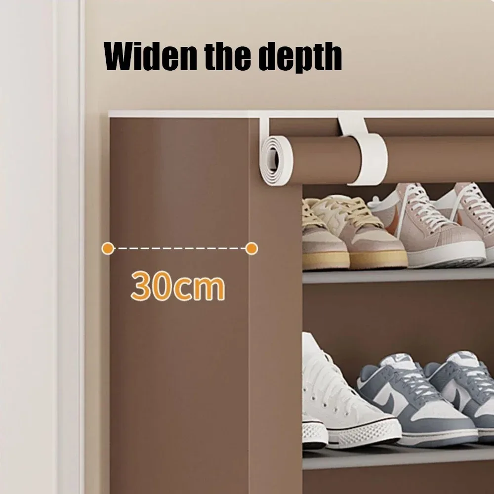 Shoe Rack Multi-layer Dustproof Fabric Shoe Rack Organizer Space Saving Free Standing Shoe Cabinets Home Economical Shoe Shelf