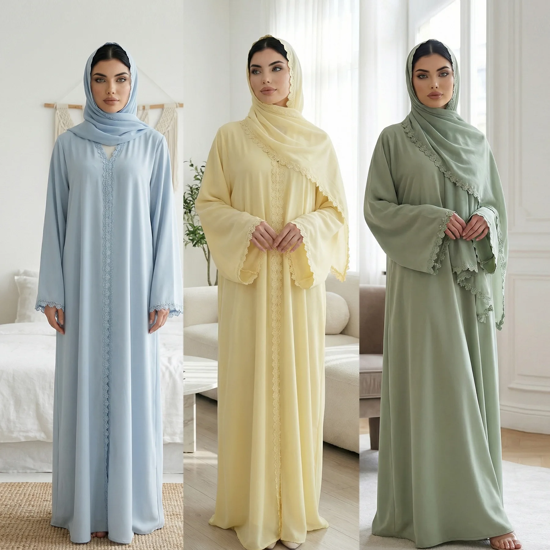 

Eid Hijab Abaya Dubai Kaftan Muslim Women Dress Ramadan Kimono Turkey Cardigan Modest Robe Islam Clothing Kebaya Jalabiya Gown