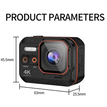 Action camera 4K60FPS screen waterproof sports camera driver recorder sports camera helmet action cam with remote control