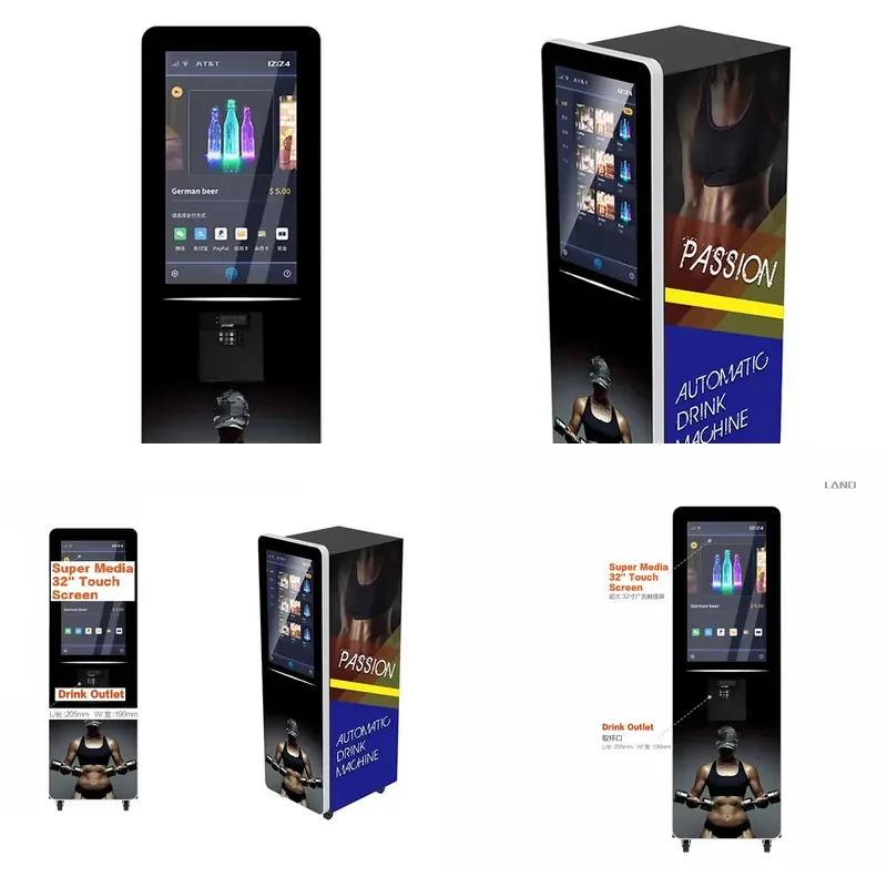 for Land Fitness Whey Protein Vending Machine Self Service Dispenser for Protein Shakes Coffee Milk and Chocolate