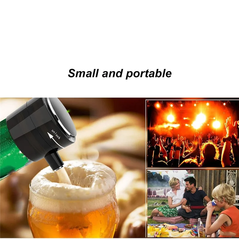A03F-Universal Elektrische Bier Schaum Maker Ultraschall Schäumen Flasche Kann Adapter Tragbare Weinausgießer Tragbare Für BBQ/Partys/Outdoo