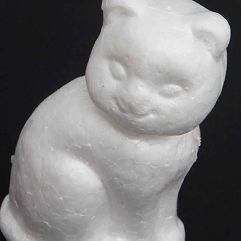 6 個のフォーム猫クラフト ホワイト 120 ミリメートル クリエイティブ DIY キッズ教育絵画装飾品 就学前の教会幼稚園の子供たち用