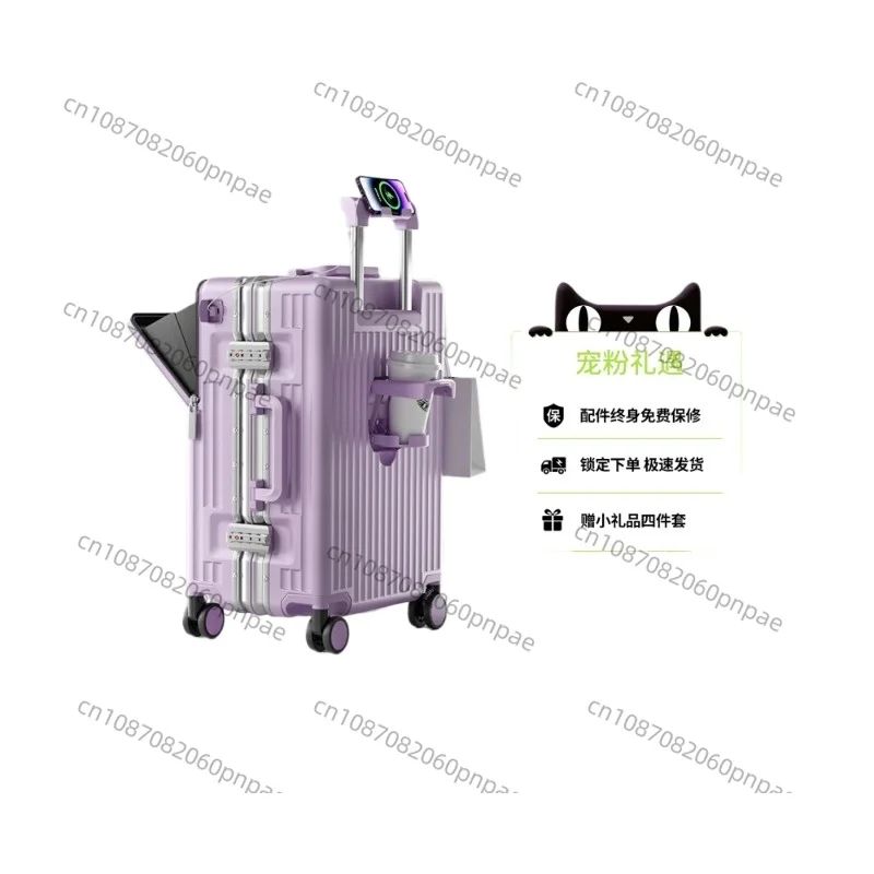 

2025 new suitcase trolley case female and male students aluminum frame suitcase universal wheel boarding password suitcase