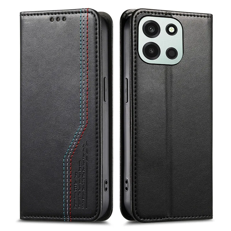 

Flip suture PU leather card Slot Wallet Cover For OnePlus Turbo 6 PLU110 6V PLY110 wristband Fall prevention phone Case