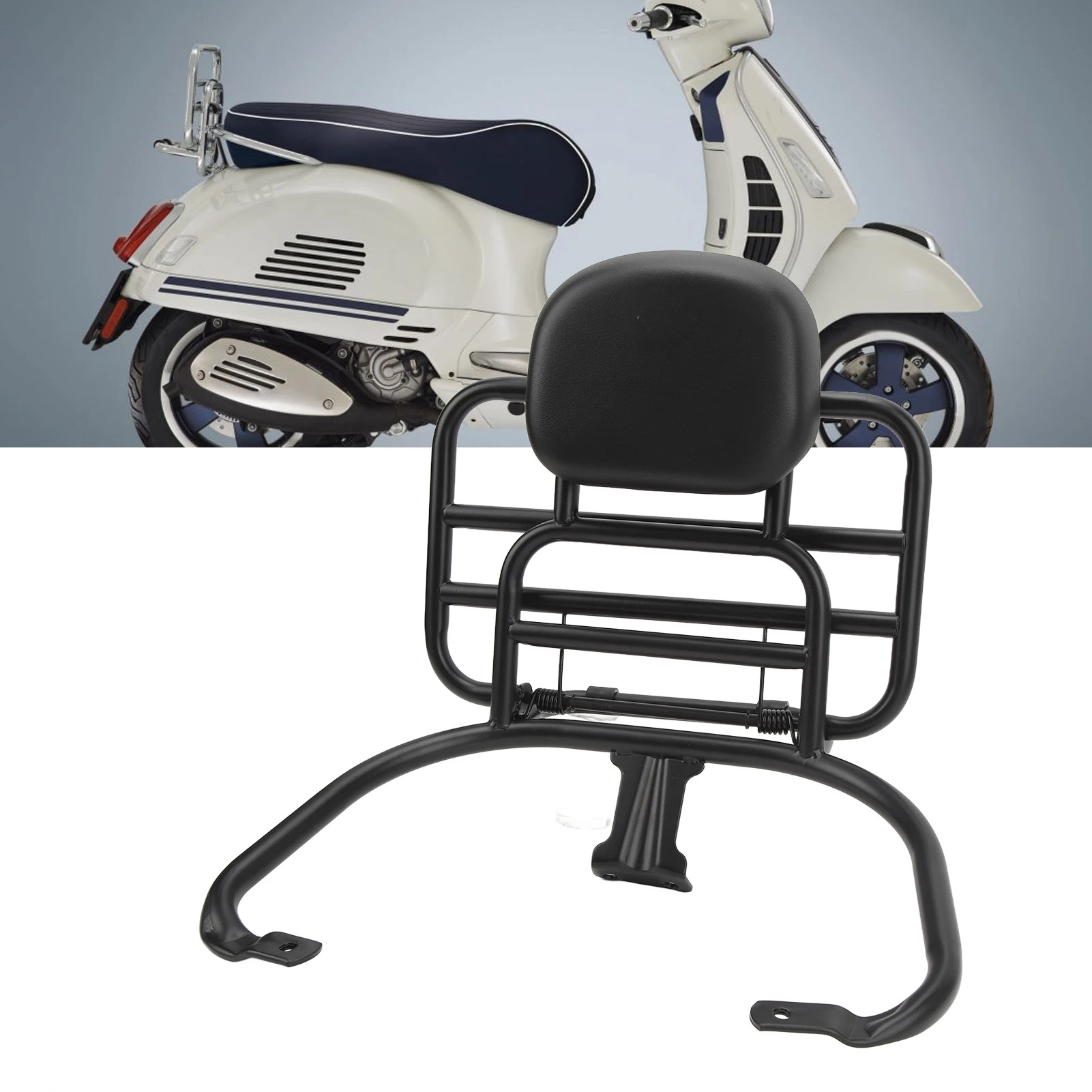 Rear Luggage Carrier Rack with Backrest Cushion Fit for Sprint Primavera 150 Luggage Carrier Bracket Motorcycle Luggage Holder
