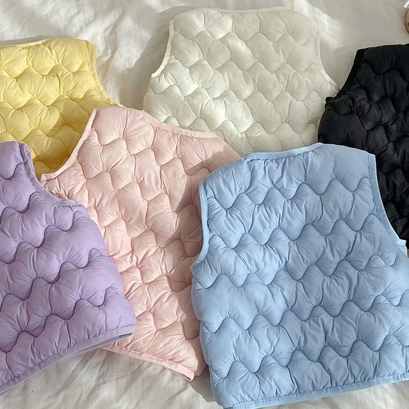New Kids Vest Autumn Winter Quilted Toddler Baby Warm Vest Outerwear Lightweight Kids Layering Sleeveless Jacket for Boys Girls