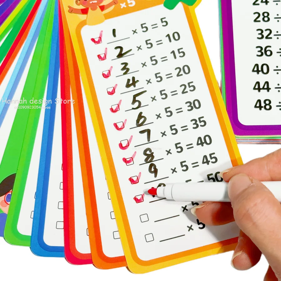 Crianças multiplicação 1-12 flashcards matemática fato habilidade melhorar ferramentas de aprendizagem aritmética para o jardim de infância escola primária