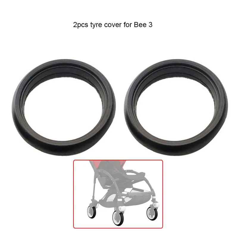 Stroller Wheel Tyre Cover For Bugaboo Bee 3 Bee 5 Wheels Replacement Part Tubeless Tire PU Material Compatible Pram Accessories