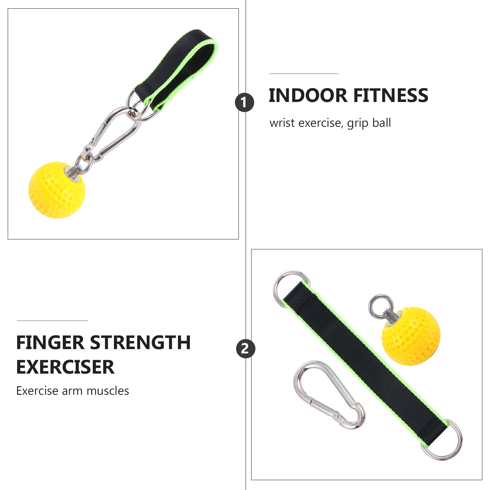

1Pair Grip Ball Strength Trainer Climbing Pull Up Hold Grips Straps Ergonomic Fitness Sling Training Aids for Upper Arm Workout
