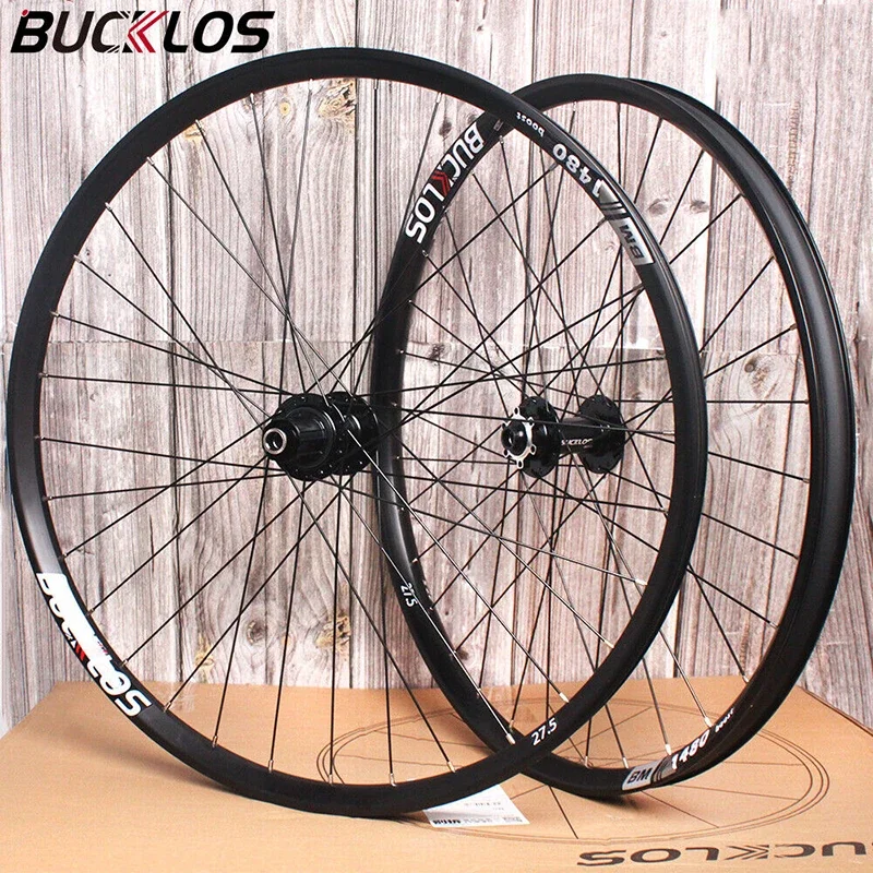 BUCKLOS 29 Wheelset Disc Brake MTB Bicycle Wheels Rim Aluminum Alloy Mountain Bike Thru Axle 15*110mm 12*148mm Bicycle Wheel Set