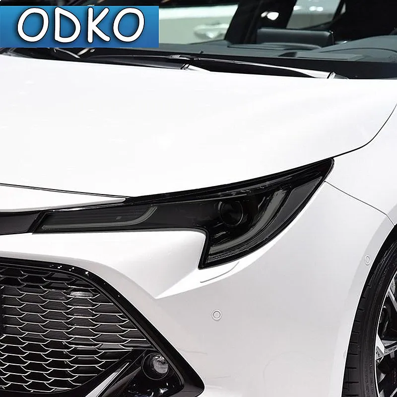 For Toyota Corolla E210 2019 2020 NMS 2014-2018 Accessories Car Headlight Protective Film Headlamp Transparent Black TPU Sticker