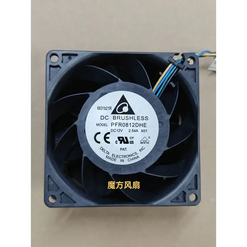 PFR0812DHE Delta 8038 for 12 V 2.54 A 4-wire PWM server cooling fan 8 cm high airflow heavy-duty cooling fan